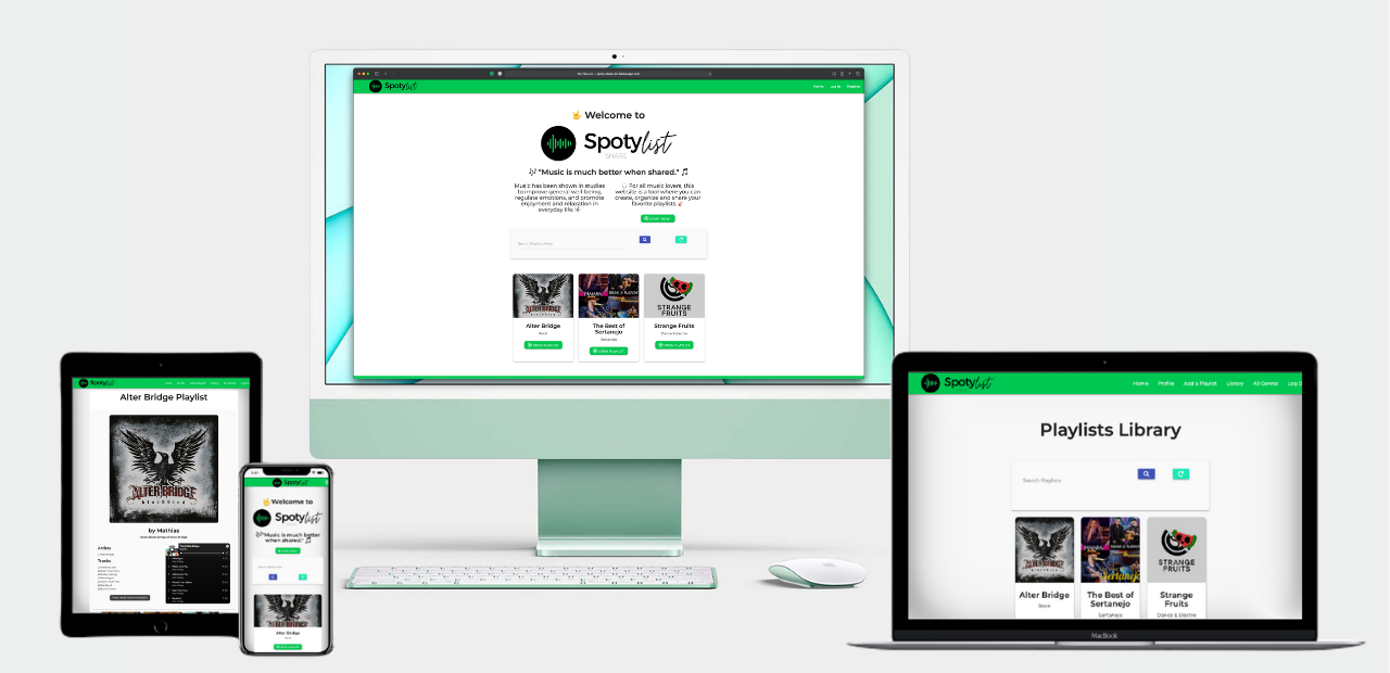 Spoty Share List web application